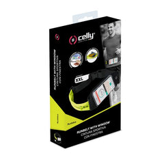 RUNBDUO - Cintura elastica regolabile ultra leggera, tasca interna porta smartphone, finestra trasparente per utilizzo touch, auricolari stereo jack 3,5mm, compatibili device 6.5"
