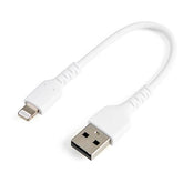 Cavo da lightning a USB A in fibra aramidica da 15cm Bianco