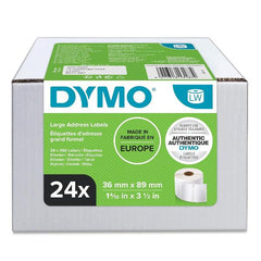 FORMATO CONVENIENZA 24 ROTOLI - LABELWRITER ETICHETTE 36x89MM - BIANCO - 260 etichette a rotolo
