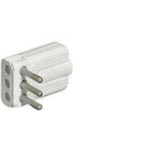 Presa Maschio Corner 10A Salvaspazio - Spinotti Orientabili - Bianco -