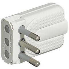 Presa Maschio Corner 10A Salvaspazio - Spinotti Orientabili - Bianco -