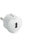 Adattatore Presa USB da 1,5A con Presa Maschio Tedesca -Bianco-