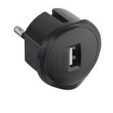 Adattatore Presa USB da 1,5A con Presa Maschio Tedesca -Grigio-