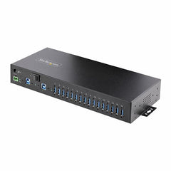 Hub USB Industriale 5Gbps a 16 porte con adattatore di alimentazione