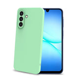 SANDCASE - Cover morbida in TPU con tasti e bordo fotocamera a contrasto, effetto sabbiato colore trasparente verde compatibile con Samsung Galaxy A17 5G/ A17 5G EE/ A17 4G