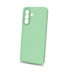 SANDCASE - Cover morbida in TPU con tasti e bordo fotocamera a contrasto, effetto sabbiato colore trasparente verde compatibile con Samsung Galaxy A17 5G/ A17 5G EE/ A17 4G