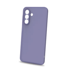 SANDCASE - Cover morbida in TPU con tasti e bordo fotocamera a contrasto, effetto sabbiato colore trasparente viola compatibile con Samsung Galaxy A17 5G/ A17 5G EE/ A17 4G