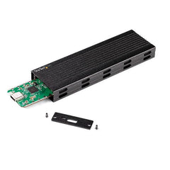 Enclosure USB-C a M.2 NVMe o M.2 SATA SSD 10Gbps - Case esterno portatile M.2 PCIe/SATA NGFF SSD in alluminio - Box esterno per SDD - Cavi host USB Type-C e USB-A - Supporta 2230/2