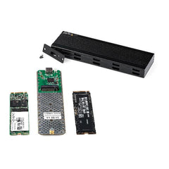 Enclosure USB-C a M.2 NVMe o M.2 SATA SSD 10Gbps - Case esterno portatile M.2 PCIe/SATA NGFF SSD in alluminio - Box esterno per SDD - Cavi host USB Type-C e USB-A - Supporta 2230/2
