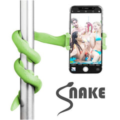 SNAKE - Asta selfie flessibile, 10 maxi ventose per attaccarlo su ogni superficie, dotato di filettatura 1/4", clamp regolabile fino a 8 cm