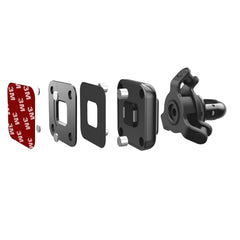 SNAPMAGMIRROR - Supporto universale per smartphone, fissaggio modulare ad incastro, aggancio allo specchietto della moto, placca universale in confezione, inclinabile fino a 360°