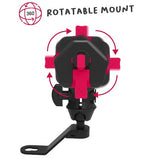 SNAPMIRROR - Supporto universale per smartphone, aggancio specchietto motocicletta, sistema modulare ad incastro, inclinazione fino a 360°, placca universale in confezione