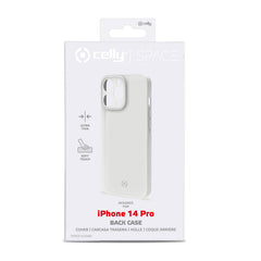 SPACE - Cover morbida super sottile in TPU colore bianco compatibile con Apple iPhone 14 Pro