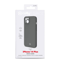 SPACE - Cover morbida super sottile in TPU colore nero compatibile con Apple iPhone 14 Plus