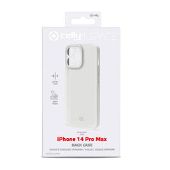 SPACE - Cover morbida super sottile in TPU colore bianco compatibile con Apple iPhone 14 Pro Max