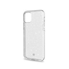 SPARKLE - Cover trasparente in TPU anti-shock e texture glitterata compatibile con Apple iPhone 11