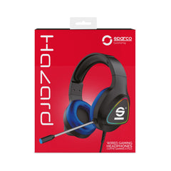 SPARCO - Cuffia a filo per Gaming, padiglioni ed archetto imbottiti, microfono regolabile, controllo remoto, luci RGB, connessione jack 3.5mm