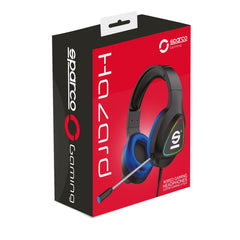 SPARCO - Cuffia a filo per Gaming, padiglioni ed archetto imbottiti, microfono regolabile, controllo remoto, luci RGB, connessione jack 3.5mm
