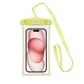 SPLASHBAG24 - Custodia impermeabile per smartphone fino a 7" dimensione display, design trasparente, chiusura ermetica, laccio a collo incluso