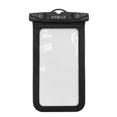 SPLASHBAG26 - Custodia impermeabile per smartphone fino a 7" dimensione display, design trasparente, chiusura ermetica, laccio a collo incluso