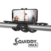 SQUIDDYMAX - Treppiede flessibile, 23 ventose per attaccarlo su ogni superficie, dotato di filettatura 1/4", utilizzo sia verticale che orizzontale