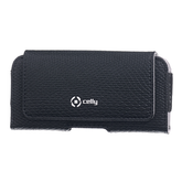 STYLE - Custodia universale in pelle sintetica con chiusura magnetica e passante cintura colore nero pitonato