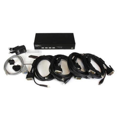 Switch KVM USB DVI a 4 porte