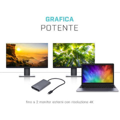 Adattatore Video Thunderbolt a due Display Port (2xDP) F