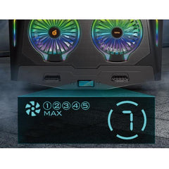 SUPPORTO DI RAFFREDDAMENTO NOTEBOOK A 2 VENTOLE - GAMING