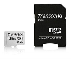 TS128GUSD300S-A - microSD da 128GB, con adattatore, UHS-I U3 A1