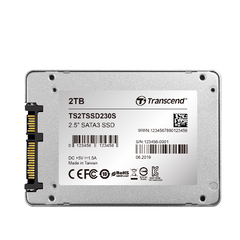 TS2TSSD230S - SSD 2.5" da 2TB, SATA3, 3D TLC