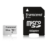 TS64GUSD300S-A - microSD da 64GB, con adattatore, UHS-I U1 A1