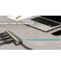 HUB USB-A 3.2 Metal a 4 Porte USB-A 3.2 Gen 1 - con alimentatatore