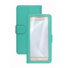 UNICA VIEW - Custodia universale con display a vista, funzione stand compatibile con gli smartphone da 4.5" a 5" dimensione display