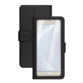 UNICA VIEW - Custodia universale con display a vista, funzione stand compatibile con gli smartphone da 5" a 5.5" dimensione display