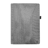 UNIFOLIOTAB13 - Custodia universale a libro colore grigio funzione stand con banda elastica di chiusura esterna compatibile con i Tablet fino a 13" dimensione display