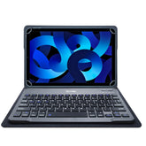 UNIKEYBTAB - Custodia universale a libro di colore nero con Tastiera Wireless magnetica compatibile con i Tablet fino a 11" dimensione display