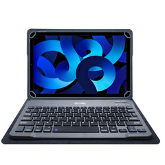 UNIKEYBTAB - Custodia universale a libro di colore nero con Tastiera Wireless magnetica compatibile con i Tablet fino a 11" dimensione display