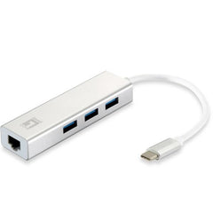 LEVELONE USB-0504 - ADATTATORE DI RETE USB-C GIGABIT+ HUB 3-PORTE USB 3.0