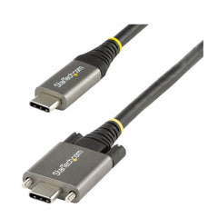 Cavo USB-C con viti di bloccaggio laterali da 1m - Cavo da USB-C a USB- C certificato USB-IF 10Gbps - Cavo USB-C 3.1/3.2 Gen 2 - 100W (5A) PD - Supporta DP Alt Mode - Cavo dati e d