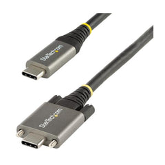 Cavo USB-C con viti di bloccaggio laterali da 50cm - Cavo da USB-C a USB- C certificato 10Gbps - Cavo USB-C 3.2 Gen 2 - 100W (5A) PD - Supporta DP Alt Mode - Cavo dati e di ricaric