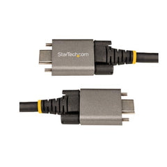 Cavo USB-C con viti di bloccaggio laterali da 50cm - Cavo da USB-C a USB- C certificato 10Gbps - Cavo USB-C 3.2 Gen 2 - 100W (5A) PD - Supporta DP Alt Mode - Cavo dati e di ricaric