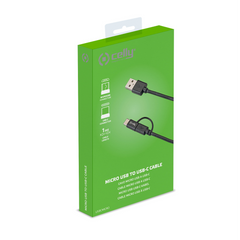 USBCMICRO - Cavo USB-A a Micro Usb, adattatore con porta USB-C, lunghezza cavo 1 metro, potenza massima 15 Watt