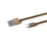 USBMICROSNAKE - Cavo USB-A a Micro Usb, lunghezza 1 metro, rivestito in materiale metallico, potenza massima 12 Watt