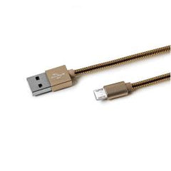 USBMICROSNAKE - Cavo USB-A a Micro Usb, lunghezza 1 metro, rivestito in materiale metallico, potenza massima 12 Watt