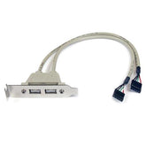 Adattatore piastra slot USB A femmina 2 porte