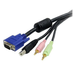 Cavo switch KVM VGA USB 4 in 1 da 1,8 m