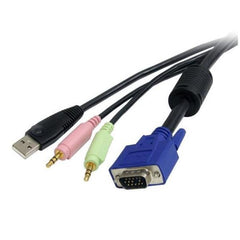 Cavo switch KVM VGA USB 4 in 1 da 1,8 m