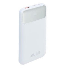 Battery Bank (10000 mAh) 22,5W fast charger con 3 cavi integrati (di cui Type C ed USB con funzione ricarica) Bianco