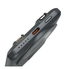Battery Bank 5.000 mAh Magsafe Qi 15W + Apple Watch charger + Cavi integrati Grigia